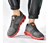 Zapatillas deportivas con amortiguación de aire para hombre, zapatillas de malla transpirables para correr, zapatillas de moda para caminar al aire libre para hombre, zapatillas deportivas 46 blanco