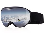 Casco unisex para esquí, snowboard y nieve con protección UV400, esférico, de doble ancho, para agua [Soralife] Gafas protectoras, protección, lentes antivaho, 180° gris