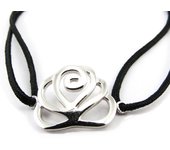 Les Trésors De Lily [J4082] - Pulsera de plata negra 'Flora' plata