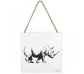 Placa de madera  Aimee Del Valle Moving On One Size negro/blanco