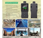 Detector de oxígeno digital portátil Alarma de concentración de oxígeno en el aire Recargable por USB Portátil O₂ gris