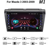 Para Mazda 3 2003-2009 con botón perilla Android Car Radio reproductor Multimedia navegador estéreo GPS 2 Din 1 + 16GB 1+16GB