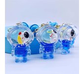 Women Kids Astronauts Floating Keychain Car Key Holder Liquid in the Oil Keychain Key Pendant C