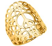 Anillo chapado en oro 'Carmen' dorado (paz) 52