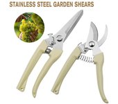 Tijeras de acero inoxidable para cortar flores, arreglos florales, poda de árboles frutales, corte de ramas de jardín, injerto doméstico