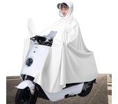 Impermeable para vehículos eléctricos con ranuras para espejos, impermeable para moto y scooter, funda impermeable para exteriores blanco