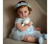 Muñeca de arte coleccionable hecha a mano de alta calidad, 60CM, Maggie, pelo realista con raíces hechas a mano