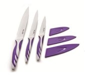 Ibili 727608P Couteau de Cuisine Antiadhesivo Acier Inoxidable Violeta 8,5 cm