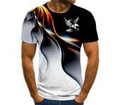 Camiseta con estampado de águila 3D para hombre, camiseta transpirable de estilo callejero con estampado de costuras, talla 6XL XL