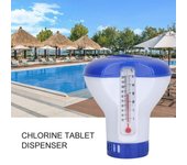 Dispensador de cloro químico flotante para piscina, accesorios para piscina, termómetro, bomba aplicadora automática de desinfección, 1 ud. 1pc