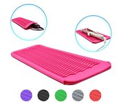 Bolsa de viaje de silicona resistente al calor para rizador, plancha de pelo y plancha de pelo. negro