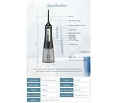 Irrigador oral dental inalámbrico de Flosser del agua con el tanque de agua IPX7 del modo DIY 300ml impermeable blanco