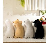Lindo muñeco de peluche con forma de gato 65cm（0.6kg） gris claro