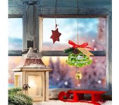 Árbol de Navidad hecho a mano, decoración creativa para espejo retrovisor de coche, árbol de Navidad tejido a mano.