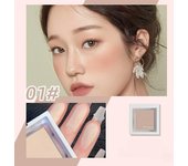 Paleta de rubor iluminador de un solo color, color albaricoque lechoso, maquillaje nude genuino, paleta de rubor de contorno natural para mujeres quemadas por el sol