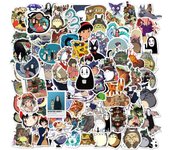 100 pegatinas de Ghibli Hayao Miyazaki, calcomanías de grafiti de dibujos animados, calcomanías para casco, patineta, portátil, motocicleta, juguetes, decoración 100pcs