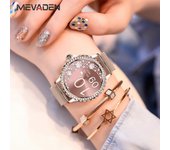 MEVADEN - Nuevo reloj inteligente de moda para mujer, con Bluetooth, llamadas, modo deportivo 100+, resistente al agua, reloj inteligente para mujer, esferas personalizadas y caja oro