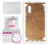apgo Protective Skin Sticker for the back+sides compatible with Xiaomi Mi A3, Full Wrap Film, Foil, Vinyl - Pattern Rusty Copper