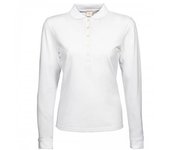 Tee Jays Polo de manga larga elástico de lujo para mujer/señora 2XL azul marino