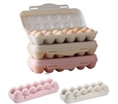 Caja para almacenar huevos portátil de 12 rejillas, organizador para refrigerador, soporte para huevos de cocina, bandeja para nevera, caja para huevos, utensilio de cocina 12 color rosa