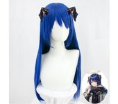 Anime 60cm Mostima Cosplay Peluca Juego Arknights Peluca Tinta Azul Cabello Largo Cosplay Disfraces Halloween Party Girl Pelucas de Alta Temperatura 60cm azul