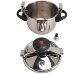 Mini olla a presión de acero inoxidable de 3 l y 55 kPa, olla de alta presión compatible con inducción de gas. L