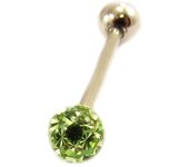 Les Trésors De Lily [L4508] - Barra de acero 'Cristal' verde verde