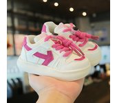 Zapatos de tablero para niños, zapatos deportivos para bebés, zapatos informales de suela gruesa, zapatos de pan a la moda para niños 21 color rosa