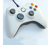 Manette Xbox 360 Filaire Controleur de Jeux DualShock Manette Bluetooth Manette xbox 360 pour PC & Xbox 360 - Blanc