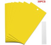 Etiqueta engomada de control de captura de insectos voladores Jardín de doble cara a prueba de insectos Pegamento Tablero adhesivo Trampa 30/50 piezas Amarillo para invernadero Hogar Jardín 30pcs