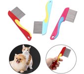 Peine para quitar el pelo de perros y gatos Peine de acero inoxidable para piojos, pulgas y liendres one size