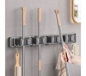 Soporte de pared para trapeador y escoba sin perforaciones
