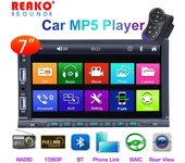 Reproductor Multimedia MP5 Mirror Link de 7 pulgadas con función Carplay, sistema de entretenimiento Universal para coches, SUV y camiones 7027DP with control