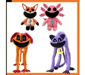 2024 Nueva serie de juegos Smiling Critters, juguetes de peluche, monstruo del terror, boca grande, gato morado, gato morado aterrador, peluche de regalo