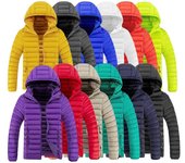 Chaqueta de invierno acolchada para hombre, delgada y ligera, ligera, de talla grande, multicolor, acolchada, ropa de invierno para hombre L negro