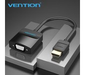 Vention HDMI to VGA Adapter Gold-Plated HDMI Macho to VGA Female Converter 1080P Digital para computadora de escritorio Portátil PC Monitor 0.15M negro