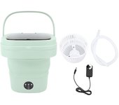 Lavadora portátil mini plegable de 11 l, potente lavadora para apartamentos, casas rodantes, campamentos EU Plug