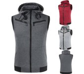 Chaquetas para hombre, chaleco sin mangas con capucha, chaqueta informal, fina, ligera, para verano y otoño, ropa de calle para hombre, corte ajustado S gris