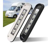 Luz LED para porche, toldo, RV, furgoneta, remolque, lámpara Exterior, lámparas de pared interiores para caravana, 12V/24V negro