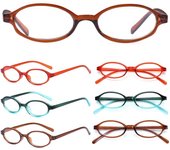 Montura de gafas japonesas con montura ovalada pequeña, estilo Y2K, para mujer Red