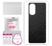 apgo Protective Skin Sticker for the back compatible with Motorola Moto G Stylus 5G, Wrap Film, Foil, Vinyl - Pattern Black Honeycomb