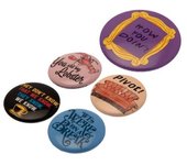 Insignias de botones de amigos (paquete de 5) One Size negro