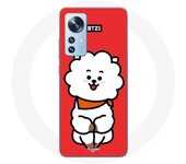 Coque pour Xiaomi Mi 12 / 12X BTS Bangtan Garçons BT21 RJ de Jin Fond Rouge