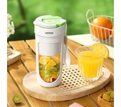 Nuevo Exprimidor eléctrico, Mini licuadora portátil, mezcladores de frutas, extractores de naranja, máquina exprimidora inalámbrica, máquina trituradora de hielo para batidos 1000mAh blanco