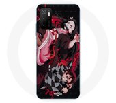 Coque Maniacase pour Xiaomi Poco M3 Pro 5G demon slayer tanjiro nezuko attaque combat