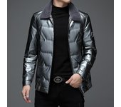 Chaquetas de pato blancas informales para hombre, Parkas gruesas y cálidas con Cuello de piel, prendas de vestir, abrigos acolchados, Color sólido, 90% XXXXL