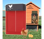 Sensor de luz automático para puerta de gallinero, puerta de casa de pollo, práctica de alta calidad, granja, pollo, mascotas, jaula para patos, decoración de granja marrón