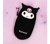 Sanrio Kuromi - Estuche tipo estuche para lápices, estuche para lápices, estuche para estudiantes, cosméticos, pertenencias, estuche multiusos para regalo, negro