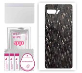 apgo Protective Skin Sticker for the back compatible with Asus ROG Phone II ZS660KL, Wrap Film, Foil, Vinyl - Pattern Carbon Black Pixel