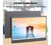 Monitor portátil de 15,6 pulgadas Pantalla IPS Resolución 1920*1080 Ángulo de visión amplio de 170 grados Actualización de 60 Hz gris